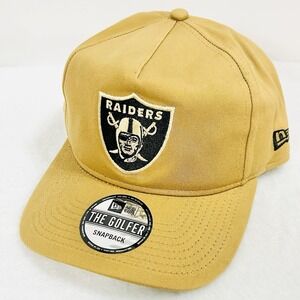 New Era Las Vegas Raiders A-Frame The Golfer Snapback Hat Cap Adjustable Brown